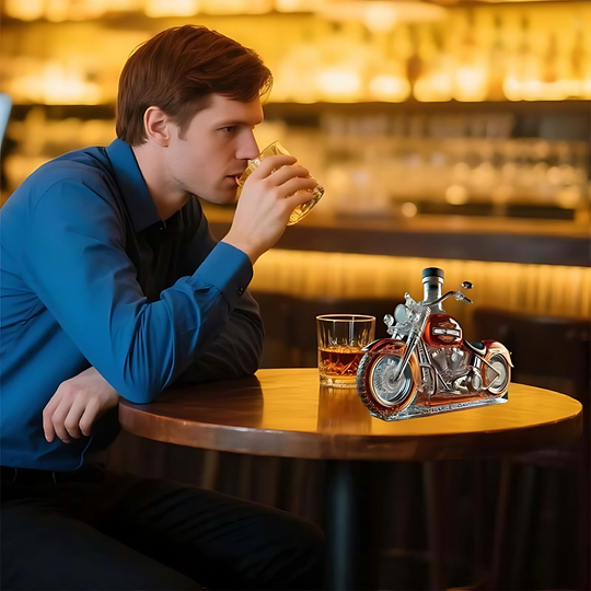 Motorfiets Whiskey- & Wijnfles – Limited Edition Borosilicaatglas