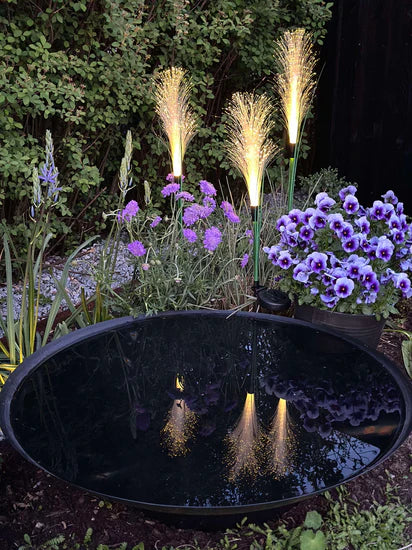 GlowPampas — Solar Reed Lamp