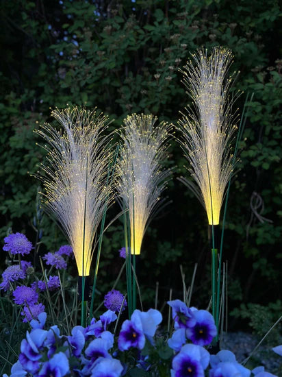 GlowPampas — Solar Reed Lamp