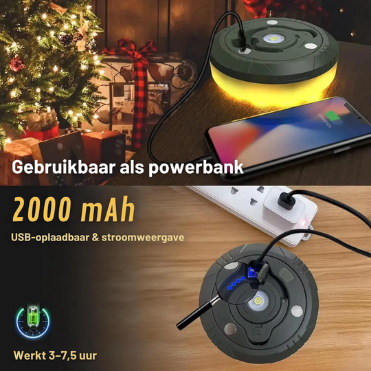 CampGlow — 4‑in‑1 Kampeerlantaarn