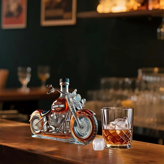 Motorfiets Whiskey- & Wijnfles – Limited Edition Borosilicaatglas